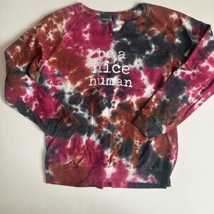 State of Mind Tie-Dye Sweater - Pink, Black, Brown